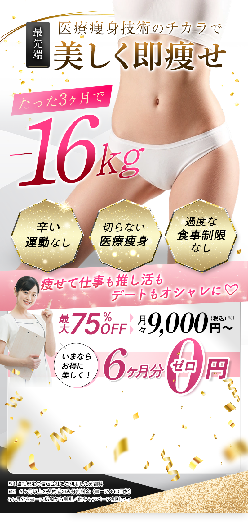 医療の力で楽して痩せる！3ヶ月でマイナス16kg！